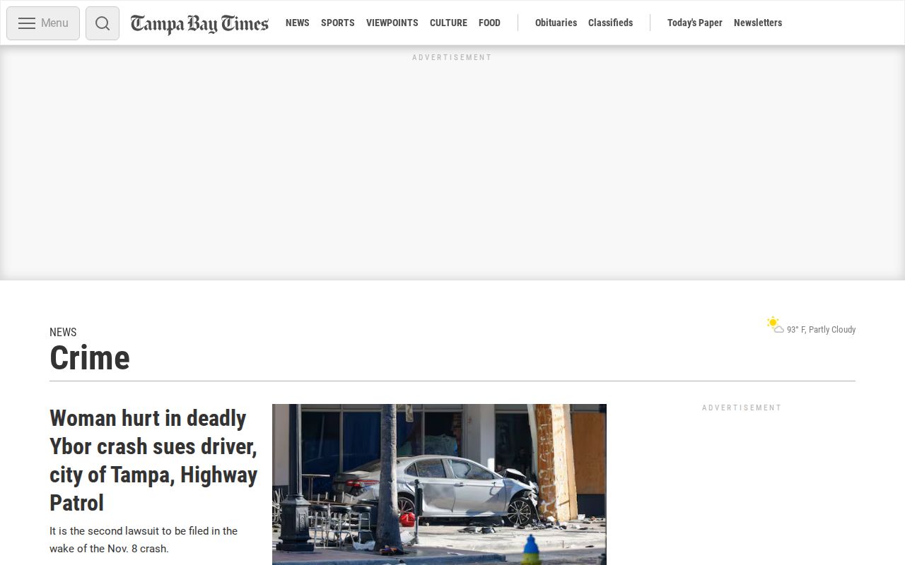 Tampa Bay Times Pinellas County crime news section